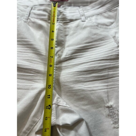Wax Jeans Butt I Love You Women Sz 16 Soft Stretch Skinny Distressed 36x27 White - Picture 4 of 10